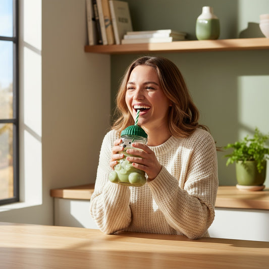 Glass Teddy Bear Cup